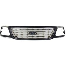 Grille Assembly For 2001-03 Ford F-150 Lightning Black Shell with Chrome Insert picture