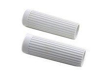 Replica Rib Style White Grip Set for Harley picture