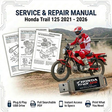 HONDA TRAIL 125 2021 2022 2023 2024 2025 2026 SERVICE REPAIR SHOP MANUAL ON USB picture