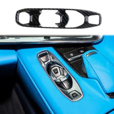 Carbon Style Central Control Gear Shift Panel Trim For Chevrolet Corvette C8 picture