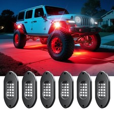 LED RGB Rock Lights for UTV ATV RZR 6 Pods with APP Control 6 Pods, picture