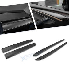 Matte Carbon Fiber Style Dashboard Door Panel Strip Trim For Model 3 Y 2021-up picture