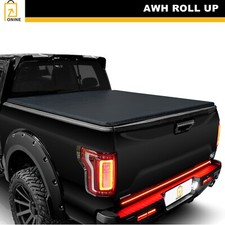 Fit 19-24 GMC Sierra 1500 5.8 FT Bed Soft Roll up Tonneau Cover. Dual Coated picture