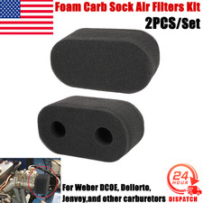 2x Foam Carb Sock Air Filters Kit For Weber DCOE Double Trumpet Dellorto Jenvey picture