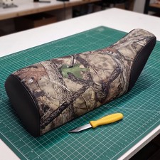 Suzuki Quad Runner LT160 LTF160 For 1989 To 2004 Black Camo Vinyl Seat Cover picture