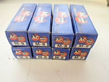 8 Original NOS 1941 1948 Chevrolet  AC Sparkplugs M-8 GM # 1559466 / 6 Cylinder picture