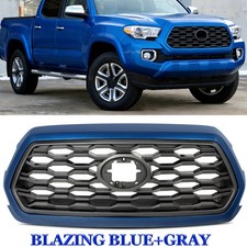 For 2016-23 Toyota Tacoma Blazing Blue&Gray New Front Bumper Upper Grille Grill picture
