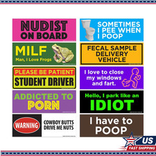 10-Pack Prank Car Magnets, Removable Waterproof Reusable Bumper Decals picture