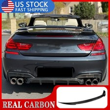 For BMW F12 640i 650i M6 CONVERTIBLE 2012+ REAL CARBON FIBER TRUNK SPOILER WING picture