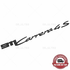 NEW Matte Black For 911 Carrera 4S Letters Badge Liftgate Emblem Deck Lid picture