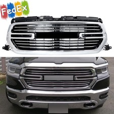 Fits Dodge Ram 1500 Laramie 2019-2024 Chrome Front Upper Grille Grill Assembly picture