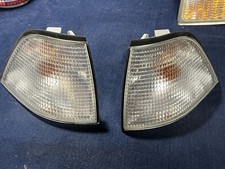 BMW E36 Clear Front Turn Signal Lamps Pair OEM Hella NOS 82199403093 82199403094 picture
