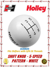 Hurst High Gloss White High Strength Plastic Shift Knob - 5-Speed Pattern picture