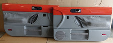 *FAIR* PAIR 1998-2010 VW OEM Volkswagen Beetle HARDTOP Door Panels ORANGE/GREY picture