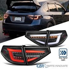 [Sequential + Full LED] Fits 08-14 Subaru Impreza WRX 2.5L Hatchback Tail Lights picture