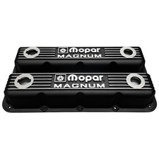 NOS Mopar MAGNUM Black Finned Valve Cover Set,  5.2L / 5.9L V8 picture
