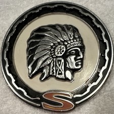 Vintage OEM 1975-1980 Jeep Cherokee Chief S C-Pillar Metal Emblem Badge 4.5” picture