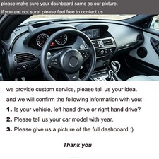 Custom Alcantara Car Dashboard Cover Wrap for BMW E63 E64 M6 2005-2010 picture