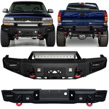 Vijay Front/Rear Bumper Fit 1999-2002 Chevy Silverado 1500 with LED Light D-Ring picture
