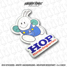 HOP Honda Original Parts Mascot White Sticker - 3 inch - Bunny Mechanic JDM picture