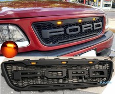 Grille For Ford F150 grill 1999 2000 01 02 2003 Raptor Style Grille w/Letter+LED picture