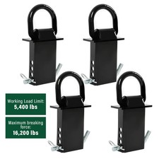 4 PCS Heavy Duty Adjustable Trailer Stake Pocket D Ring Standard 2”x4” 16200LBS picture