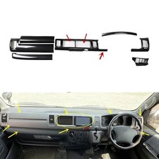 For Toyota Hiace 2005-2013 Plastic Carbon Fiber Center Console Door Stickers picture