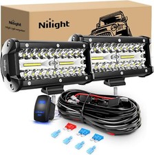 Nilight 6.5Inch 2PCS 120W Spot & Flood Combo Bar Driving Led Work Light picture