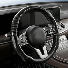 Non-Slip 5D Carbon Fiber Steering Wheel Cover - Breathable Comfortable Grip | US picture