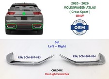 2020-2026 VW Atlas Cross Sport Rear Left + Right Diffuser Tips Exhaust Molding picture