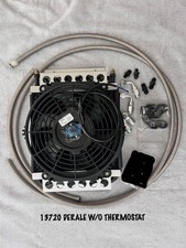 DERALE 13720 C4-C6 AOD TRANS COOLER W/FAN COMPLETE KIT W/AN LINE & FITTINGS picture
