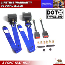 2x Blue 3-point Retractable Seat Belt Car Straps Kit For Chevrolet S10 picture