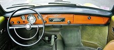 VW KARMANN GHIA, NEW DASH PAD, ORIGINAL STYLE, 1968-1969-1970 W/BOLTS & NUTS picture