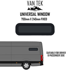Universal SOLID Camper Van Bunk Window 750mm x 240mm picture