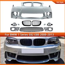 1M Style For 2008-2013 BMW E82 E88 128i 135i Front Bumper W/Fog Lights & Grille picture
