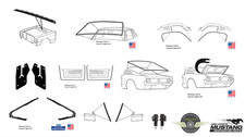 1965-1966 Ford Mustang Fastback Premium Weatherstrip Seal Kit picture