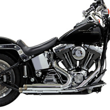 86-17 Harley Davidson Softail Bassani Pro Street Slash Cut Exhaust 1S24F CHROME picture