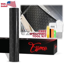 PET Honeycomb Carbon Fiber Satin Black Hex Car Vehicle Vinyl Wrap Decal Sheet picture