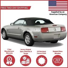 Convertible Soft Top 2005-2014 Ford Mustang DOT Heated Glass Window Canvas Cloth picture