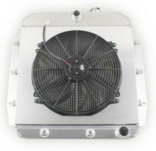 3 Row Radiator+Shroud Fan For 1956-1959 Chevy Truck 3100 / GMC 100 Apache Pickup picture