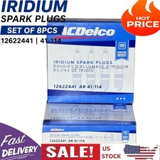 Set Of 8 NEW GENUINE GM ACDelco Iridium Spark Plugs 41-114 12622441 US STOCK picture