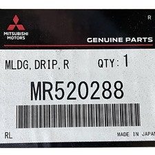 OEM 2002-2007 Mitsubishi Lancer Right Side Roof Drip Molding Trim MR520288 picture