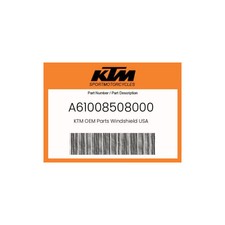 KTM Genuine Windshield Usa - A61008508000 picture