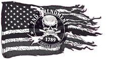 American ripped flag 2nd Amendment Right to Bare Arms Decal picture