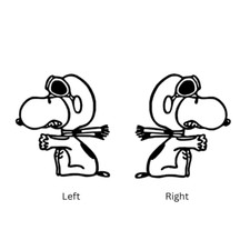 Dog Cartoon Flying Vinyl Decal Choose Size and Color picture