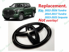 1PC Matte Black Replacement Front Toyota Logo EMBLEM Toyota Tundra Sequoia picture