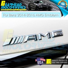 Chrome AMG Rear Trunk Emblem 3D Badge 2014-16 for Mercedes Benz C E S CL SL CL G picture