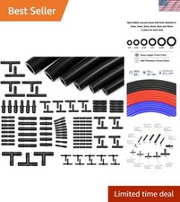 6PCS 5FT Silicone Vacuum Hose with 113PCS Connectors Black | 3mm Thickness, 1... picture