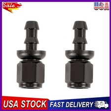 2 PCS 4AN Straight  4AN to 1/4 inch barb Push Lock Hose Fitting End picture