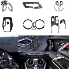Real Carbon Fiber Set Door Gear Shift Cover For Chevrolet Camaro 2016-2022 picture